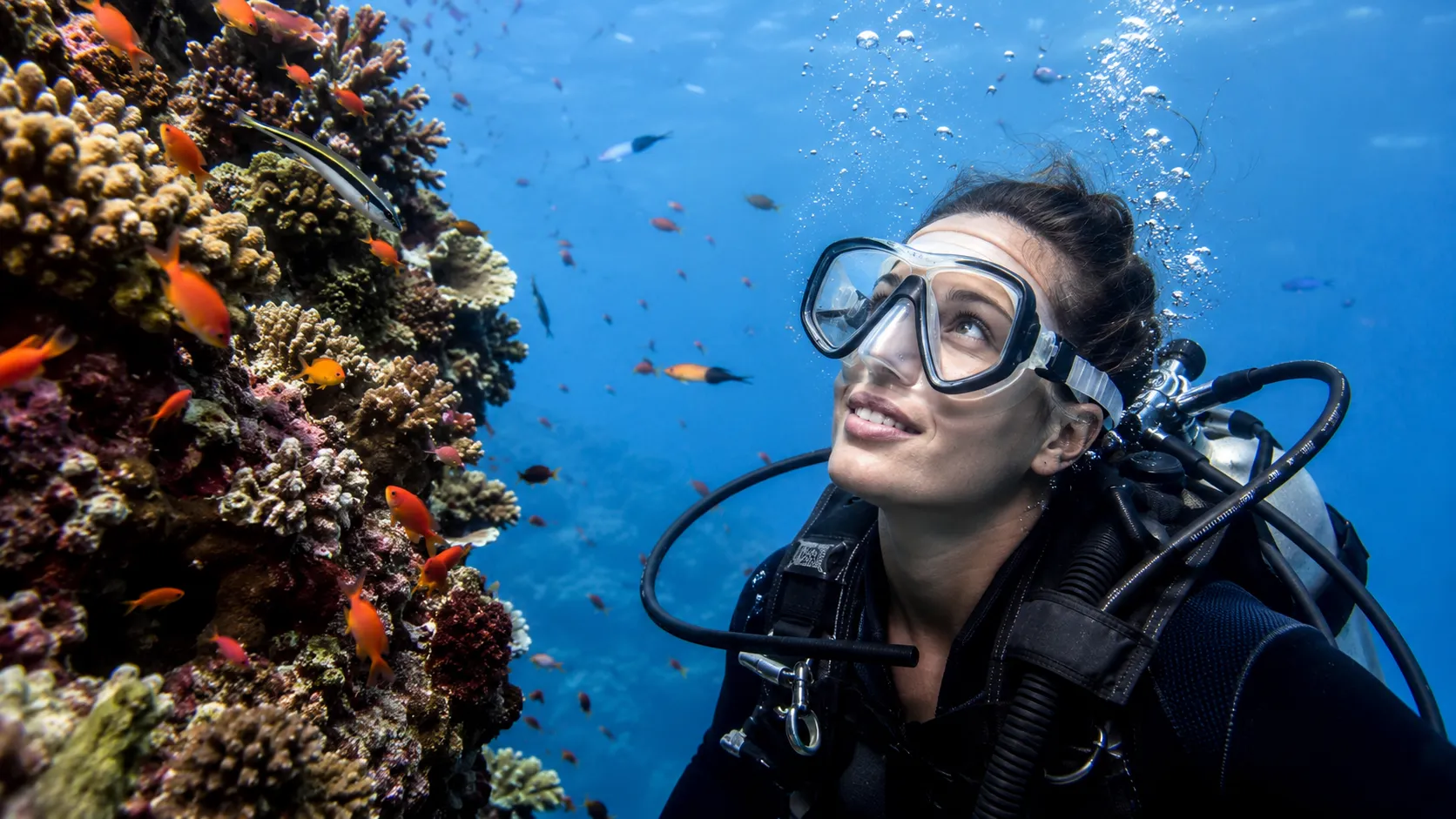 Instructor giving a personal briefing to a diver in Hurghada